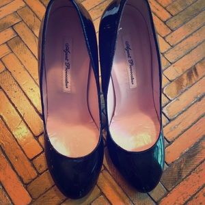 Black paten leather Agent Provocateur 5” heels